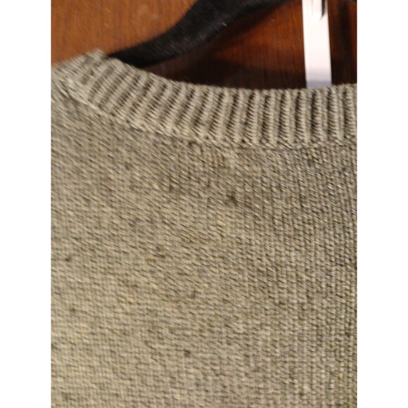 CHAPS Mens LARGE Green W/ Navy BLEND & NAVY  Logo COTTON Crewneck SWEATER - Picture 15 of 16